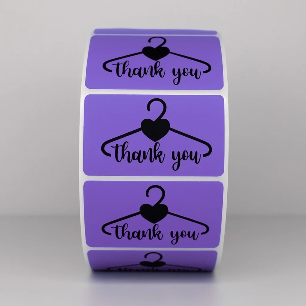 Thank You Stickers Hanger Heart | Red Labels for Small Business Packaging - Picture 5 of 11